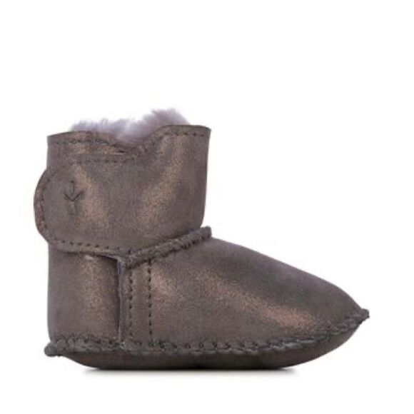 Baby Bootie Metallic Gray (12-18 months) - Picture 1 of 7